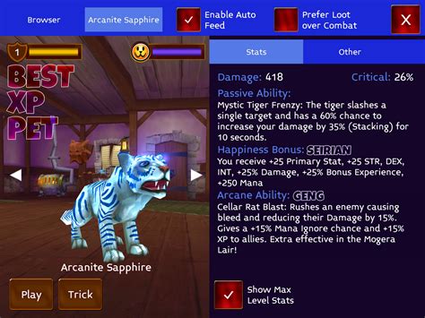 lucky pet and courage pet slot egg for arcane legends